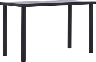 vidaXL Mesa De Comedor De Mdf Negro Y Gris Hormig&oacute;n 120x60x75 Cm Vidaxl