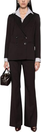 Pennyblack Pbbpiovra Wijde Broek - Dames - Wijde Broeken - Bruin - S - Leer - Broeken