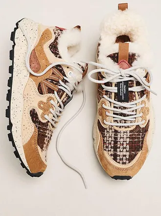 Flower Mountain Yamano 3 Faux Shearling Hiking Sneakers