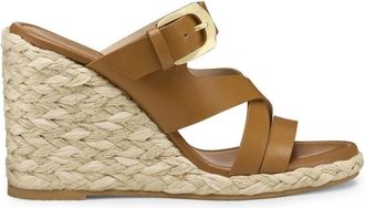 Stuart Weitzman Sai Espadrille Wedge - Dames - Sleehakken - Bruin - 38 EU - Leer - Schoenen