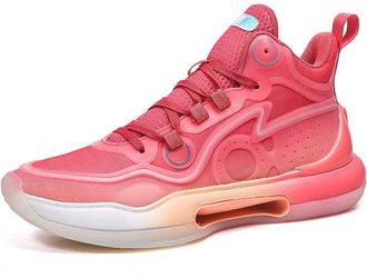 Generic Unisex High Top Basketball Shoes are Breathable Lightweight Comfortable for Sports Training Boots Walking Shoes(Red,8.5 UK)