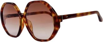 Linda Farrow Paloma Zonnebril - Dames - Zonnebrillen - Bruin - ONE Size - Accessoires