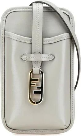 Fendi Pre-owned Cross Body Bags, female, Gray, Size: ONE SIZE Pre-owned Leather fendi-bags