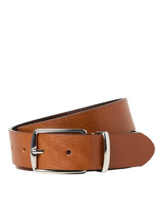 Jack & Jones Lederg&uuml;rtel JACK & JONES JACPRAGUE LEATHER BELT NOOS, Herren, Gr. 100, braun (cognac), Leder, unifarben, G&uuml;rtel Lederg&uuml;rtel