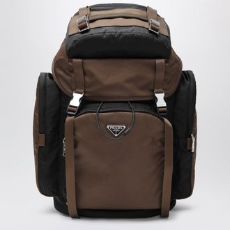 Prada Backpack in Re-Nylon and leather black / burnt