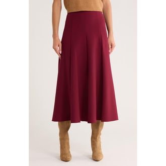 SIMKHAI Dottie A-Line Midi Skirt in Oxblood at Nordstrom Rack, Size 2