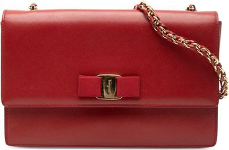 Ferragamo Pre-owned Ferragamo Medium Leather Vara Ginny Crossbody GU 21E 480