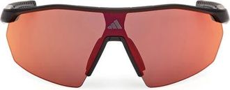 adidas 00mm Shield Sunglasses in Matte Black /Roviex Mirror at Nordstrom