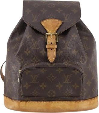 Louis Vuitton Pre-owned Backpacks, female, Brown, Size: ONE SIZE Pre-owned Vintage Canvas Backpack