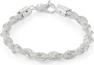 Emanuele Bicocchi rope-chain silver bracelet - unisex - Sterling Silver - 20