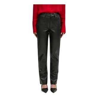 Anine Bing Bruno Pant - Dames - Broeken - Zwart - Maat: W29 Leer