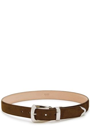 Khaite Benny Suede Belt - Brown - 85 (UK 12 / L)