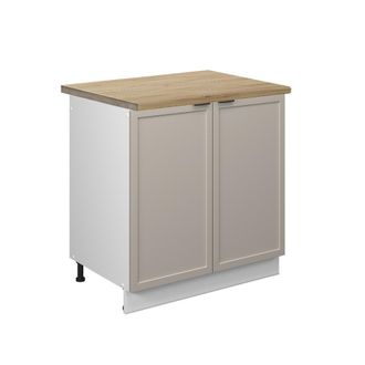 Vicco Armario Bajo Para Fregadero Fame-line, Grisbeige, 80 Cm, Et Roble, Vicco