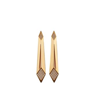 Versace Medusa Kristallen Oorbellen - Dames - Oorbellen - Geel - ONE Size - Accessoires