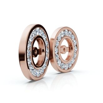 Pompeii3 1/2Ct TW Round Diamond Stud Jackets 14k Gold Lab Grown (5.5mm)