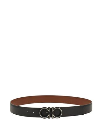 Ferragamo Black Cut To Size Reversible Belt