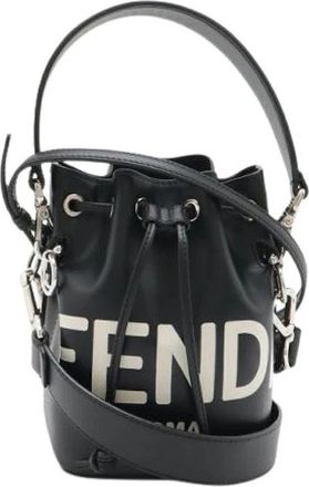Fendi Pre-owned Mon Tresor Leder 2way Tas - Dames - Vintage Tas - Zwart - ONE Size - Leer - Vintage