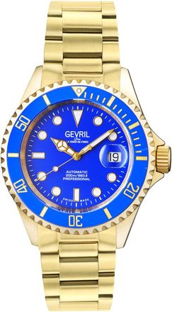 Gevril Group Wallstreet Automatic Blue Dial Mens Watch 4854A