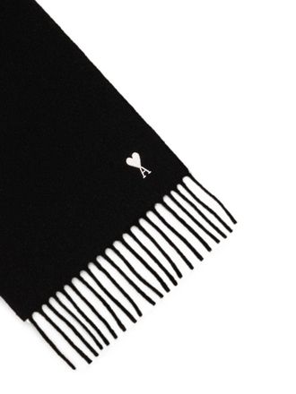 Ami Ami de Coeur Wool Scarf - Black