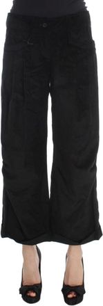 Ermanno Scervino Wijde Pijpen Broek - Dames - Wijde Broeken - Zwart - XS - Katoen - Broeken