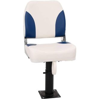 vidaXL Asientos Plegables De Barco 2 Uds Azul Y Blanco 41x36x48 Cm Vidaxl