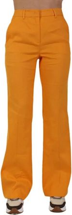 Marella Broeken > Chinos - Dames - Wijde Broeken - Oranje - L - Broeken