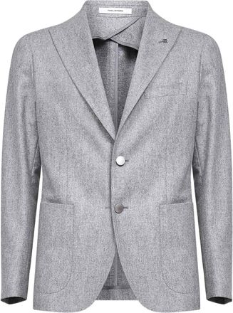 Tagliatore Giacca Peak Lapel con bottoni - Grigio
