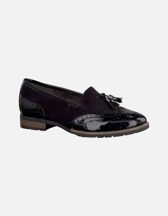 Soft Line Womens Wagner Womens Tassel Brogue Loafers - Black - Size: 3.5