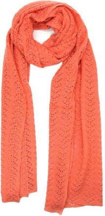 Portolano Cashmere openwork wrap in Coral at Nordstrom