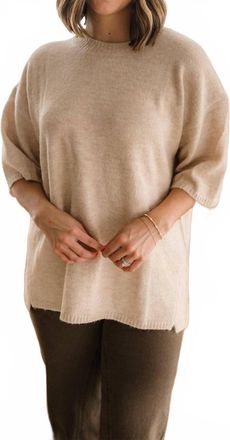 Free People Margot Sweater Tee In Pearl Melange