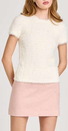 Wayf Hannah Short Sleeve Sweater in Ivory at Nordstrom, Size X-Small