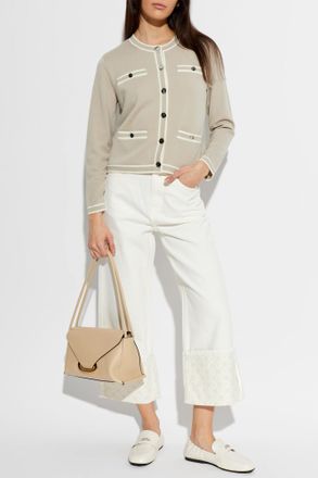 Tory Burch Jeans With Rolled-up Legs, Womens, White