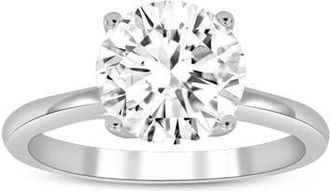 LuvMyJewelry Zoey 14K White Gold Round Cut Lab Grown Diamond Cathedral Engagement Ring - 2.5 Cts at Nordstrom, Size 6.5