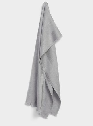 Le 31 Mens Tone-on-tone wide-stripe scarf