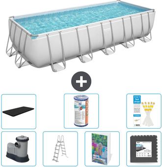 Bestway Piscina Bestway Power Steel Rectangular - 640x274x132 Cm - 8-piezas S563