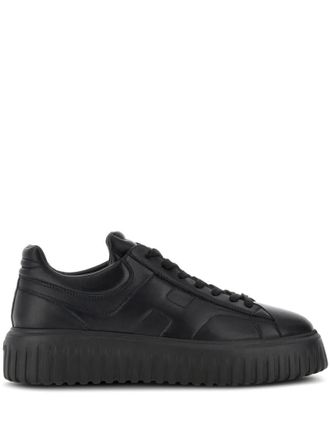 Hogan Black H-Stripes Sneakers
