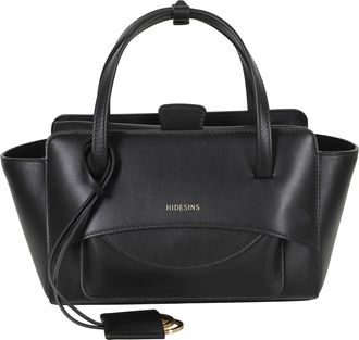 Hidesins Black Small Rectangular Flap S Pocket Leather Shoulder Bag