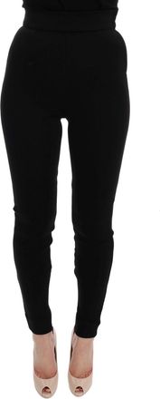 Dolce & Gabbana Dames Zwarte Hoge Taille Stretch Leggings