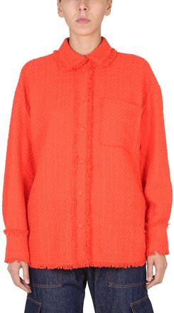 Msgm Camicia Con Frange-Donna