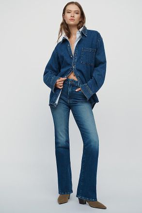 Good American Soft Tech Good Classic High Rise Bootcut Jeans