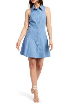 En Saison Liana Sleeveless Mini Chambray Shirtdress at Nordstrom Rack, Size X-Small