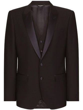 Dolce & Gabbana Wool Martini-fit tuxedo suit - men - Cupro/Acetate/Rayon/Polyester/Silk/Virgin Wool - 54 - Black