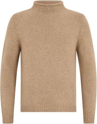 Fedeli Turtleneck Trui - Heren - Coltruien - Beige - L - Kasjmier - Truien & Vesten