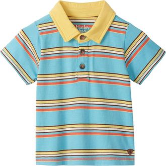 Hatley Kids Camp Stripe Peached Cotton Polo in Milky Blue at Nordstrom, Size 18-24M