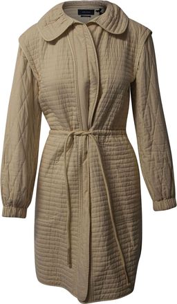 Isabel Marant Isabel Marant Pre-owned Womens Quilted Padded Coat in Cream Cotton - Size X-Small