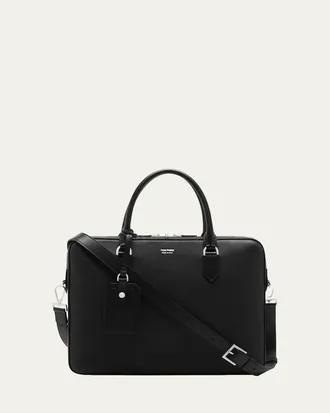 Tom Ford Mens Elliot Large Briefcase in Grained Leather