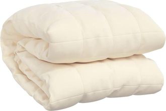 vidaXL Vidaxl - Weighted Blanket Light Cream 220x240 cm King 11 kg Fabric