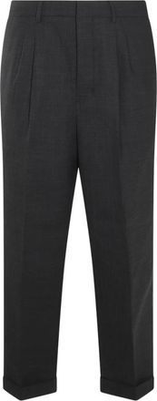 Ami Grijze Wol Ritsbroek - Heren - Straight fit broeken - Grijs - M - Wol - Broeken