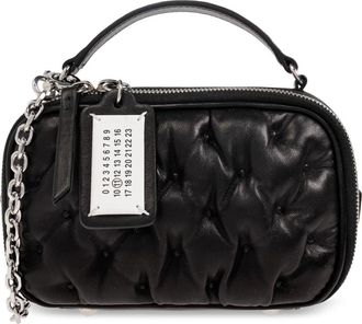 Maison Margiela Glam Slam Kleine Zwarte Leren Crossbodytas - Dames - Handtassen - Zwart - ONE Size - Leer - Tassen