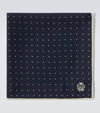 Dunhill Polka-dot silk scarf